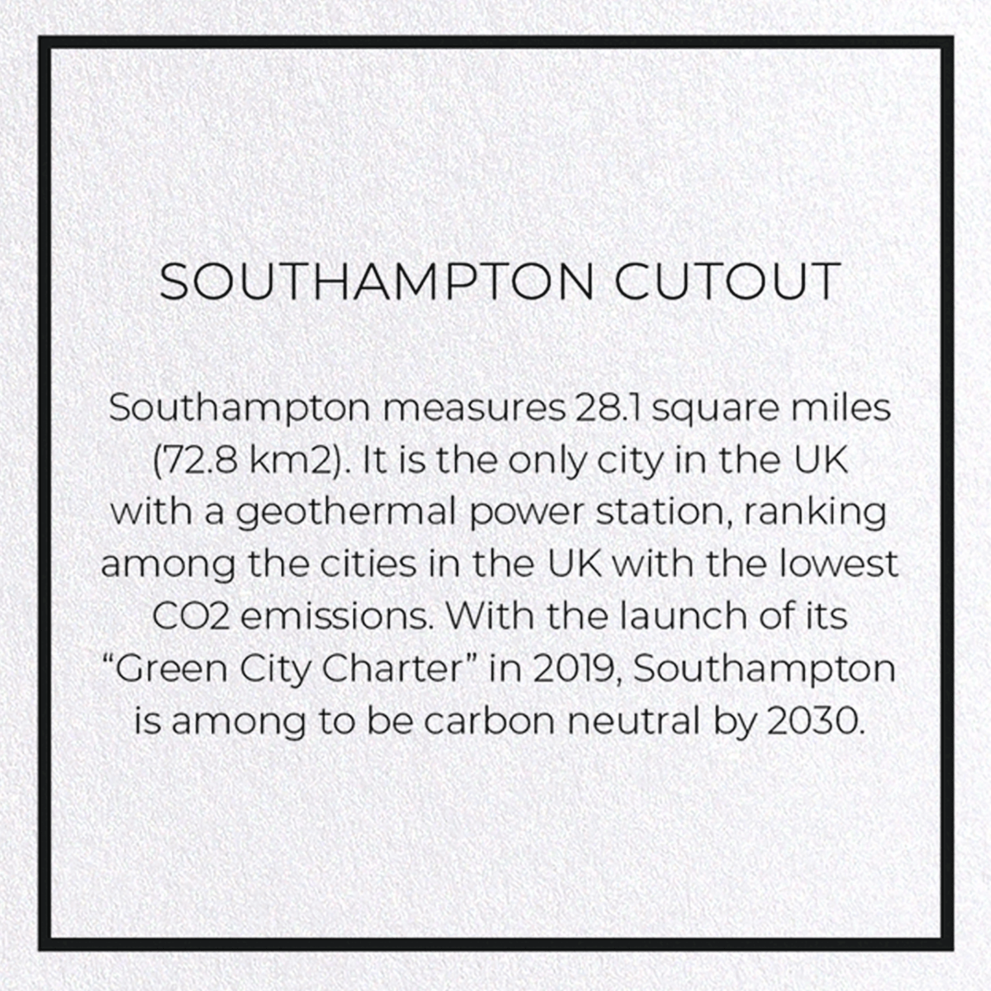 SOUTHAMPTON CUTOUT: Map Cutout Greeting Card