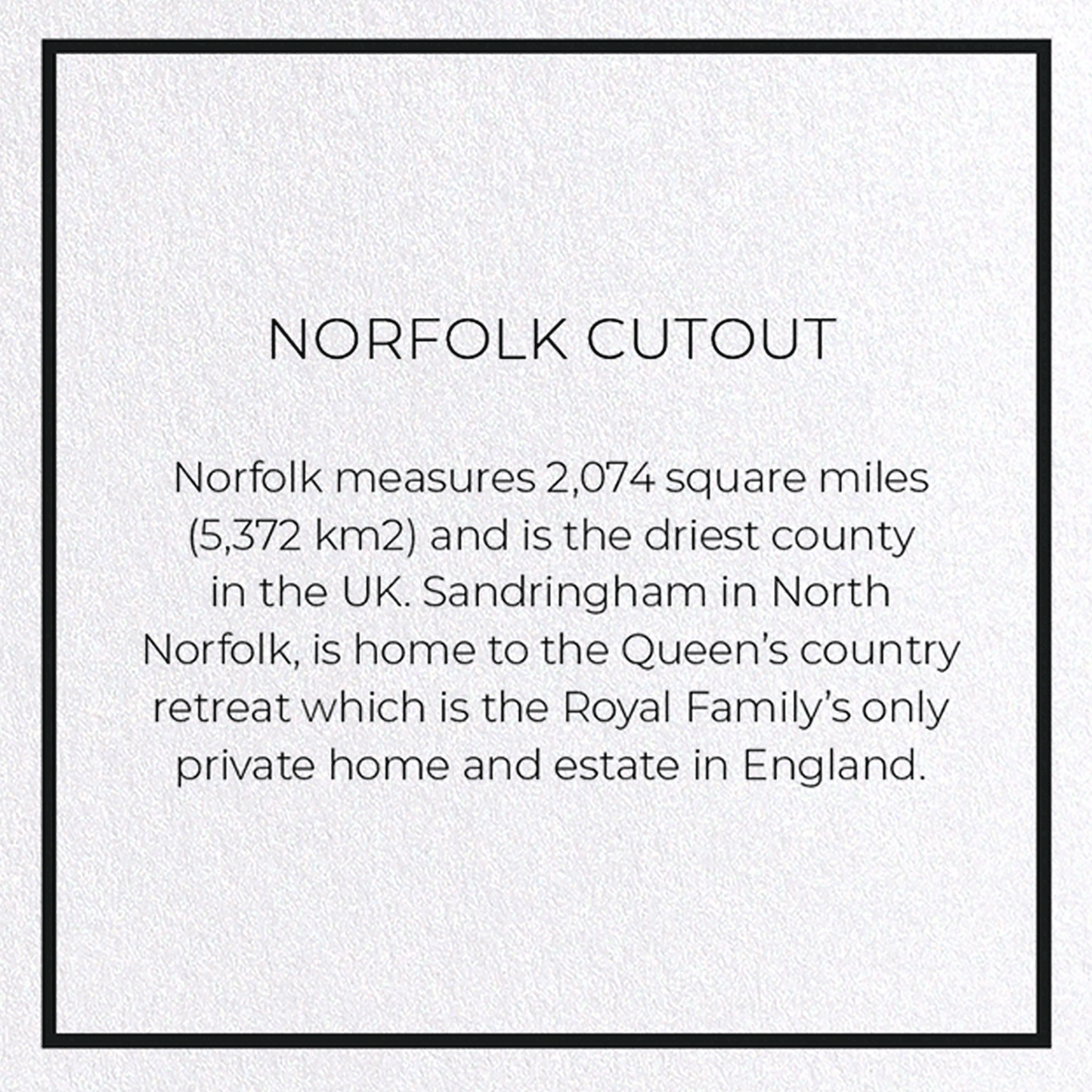 NORFOLK CUTOUT: Map Cutout Greeting Card