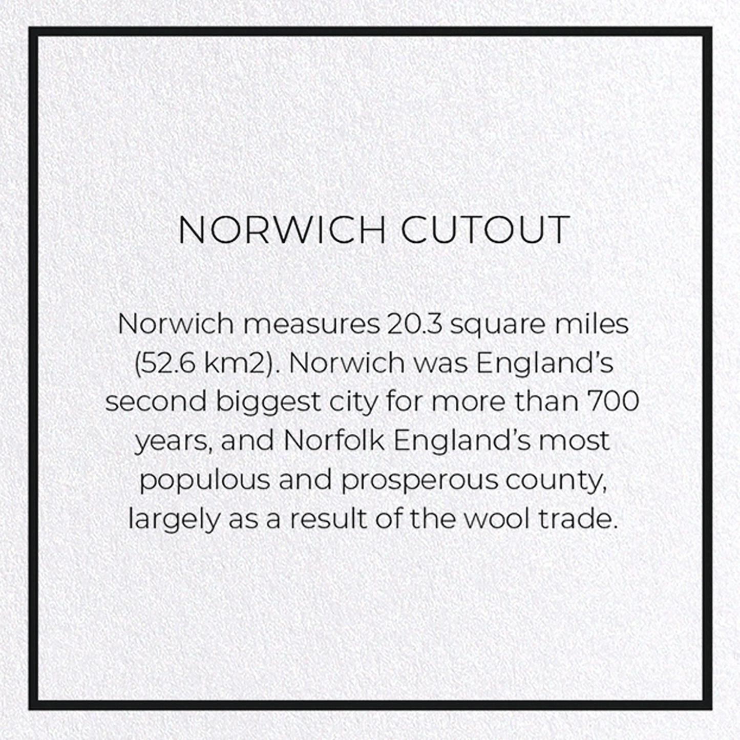 NORWICH CUTOUT: Map Cutout Greeting Card