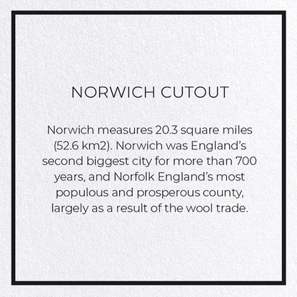 NORWICH CUTOUT: Map Cutout Greeting Card