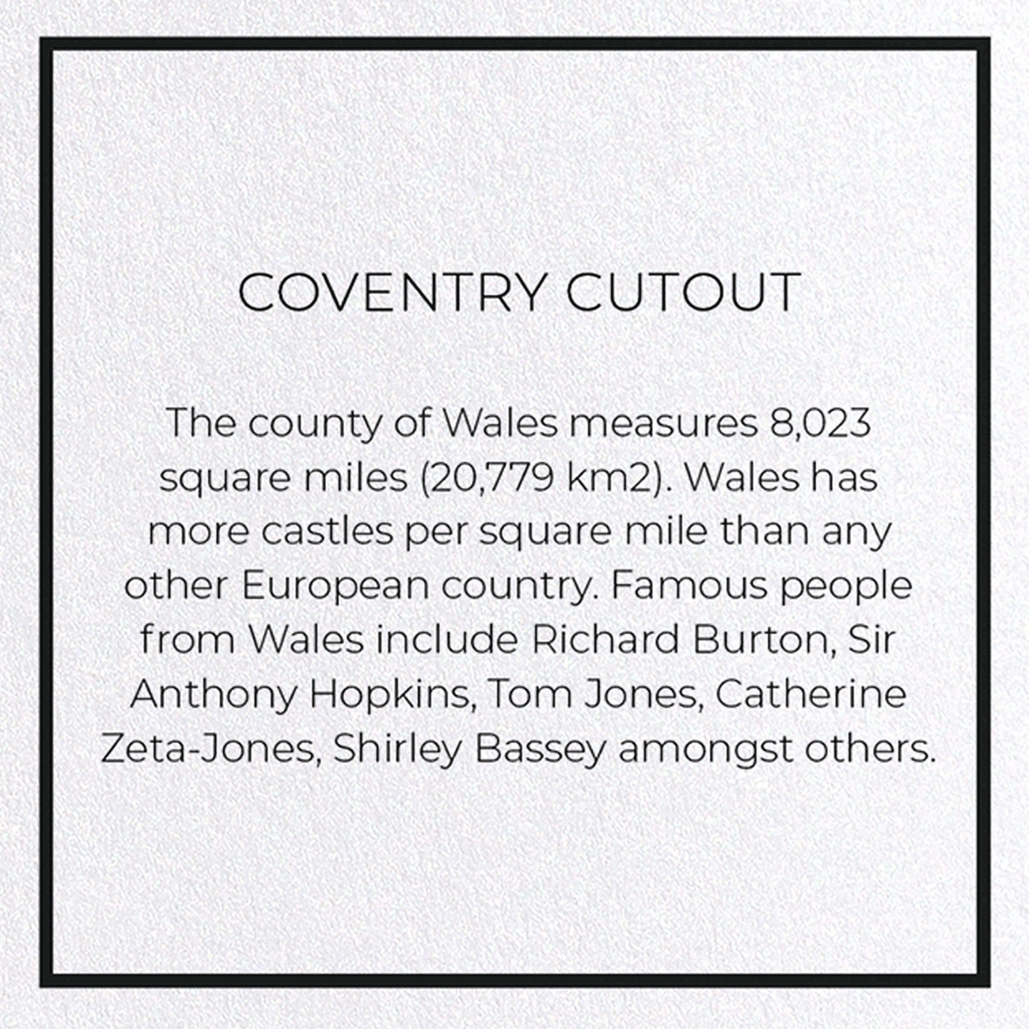 COVENTRY CUTOUT: Map Cutout Greeting Card