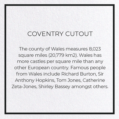 COVENTRY CUTOUT: Map Cutout Greeting Card
