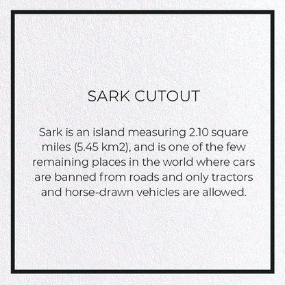 SARK CUTOUT: Map Cutout Greeting Card