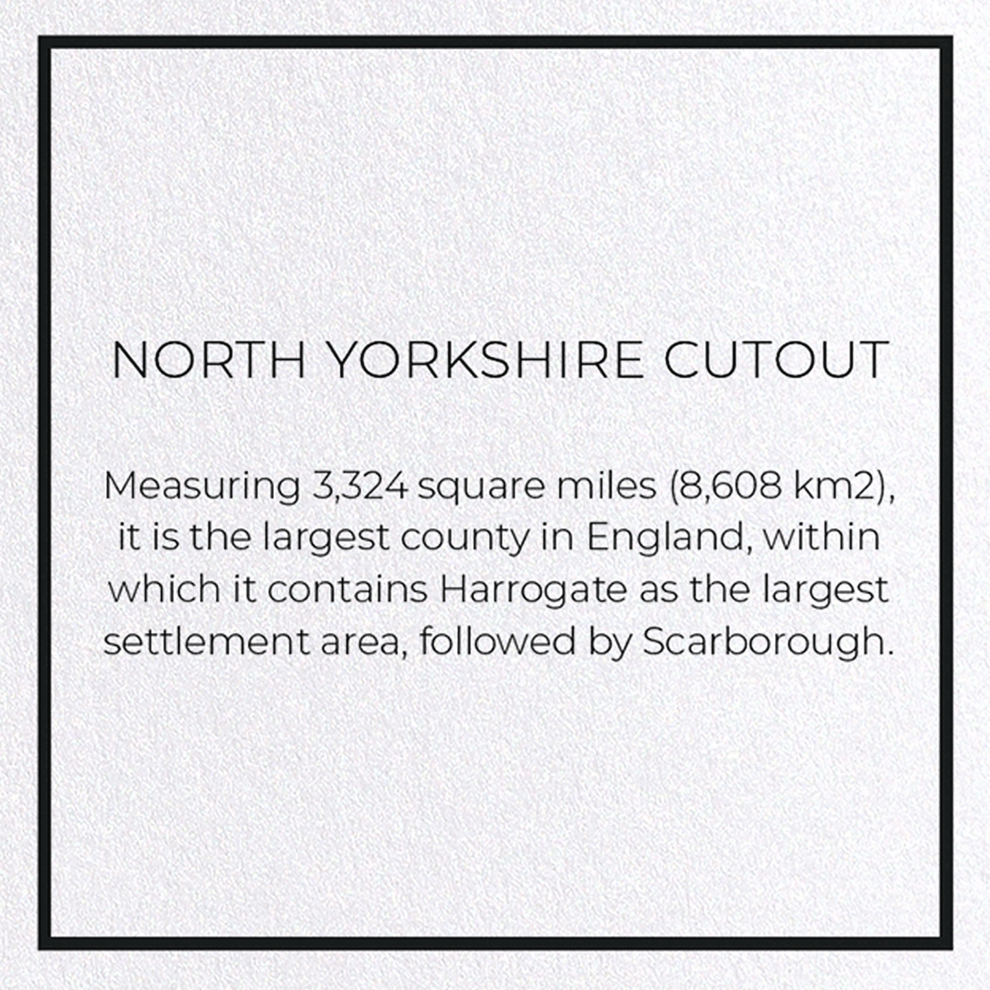 NORTH YORKSHIRE CUTOUT: Map Cutout Greeting Card