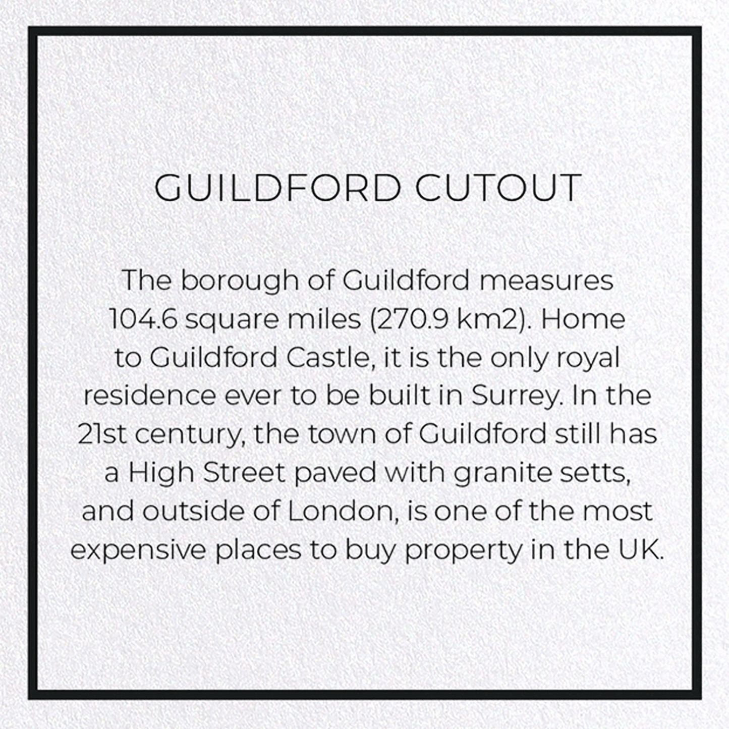 GUILDFORD CUTOUT: Map Cutout Greeting Card