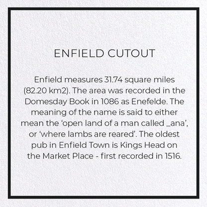 ENFIELD CUTOUT: Map Cutout Greeting Card