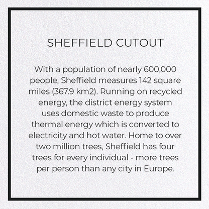 SHEFFIELD CUTOUT: Map Cutout Greeting Card