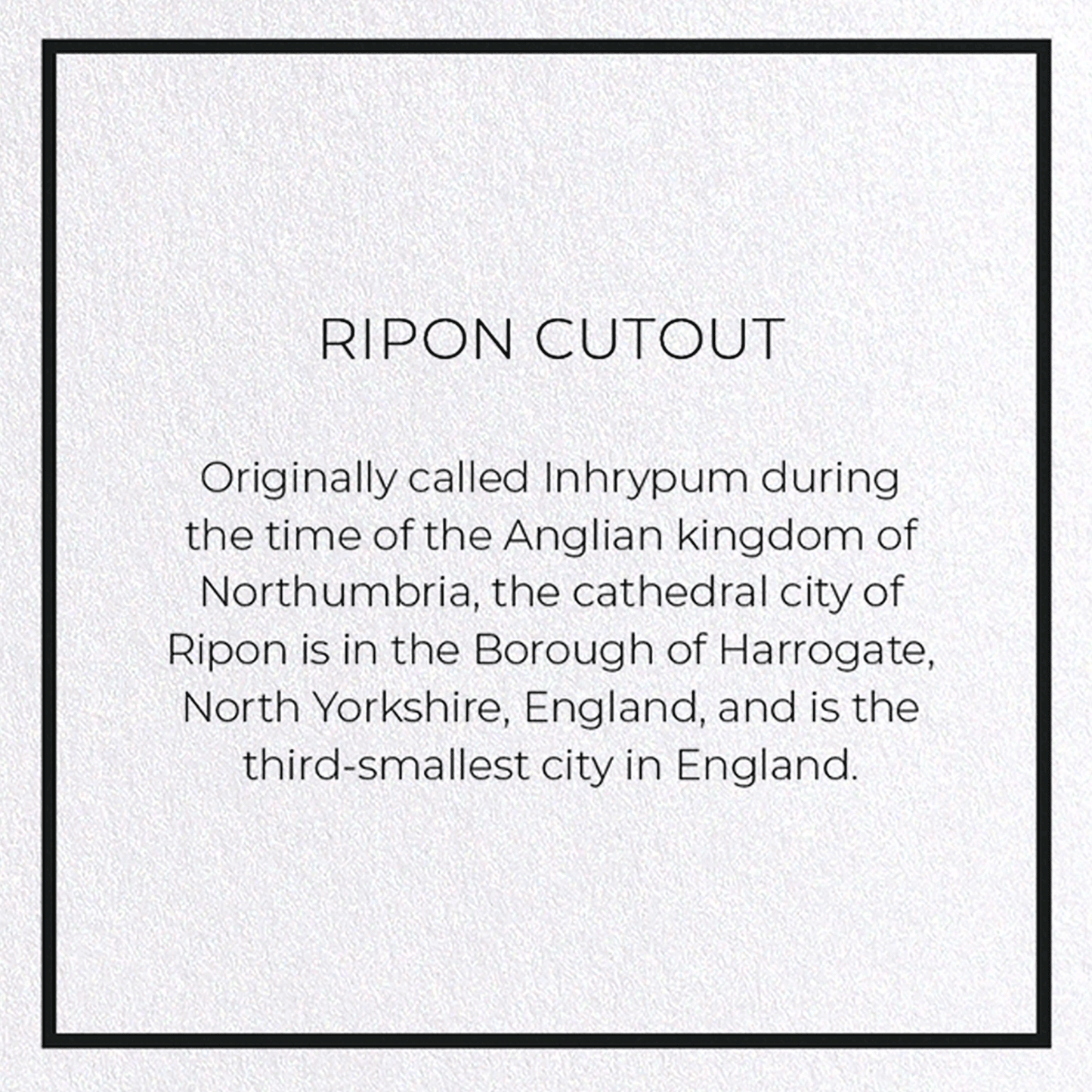 RIPON CUTOUT: Map Cutout Greeting Card