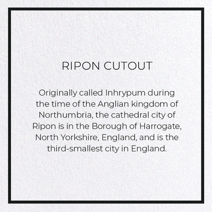 RIPON CUTOUT: Map Cutout Greeting Card
