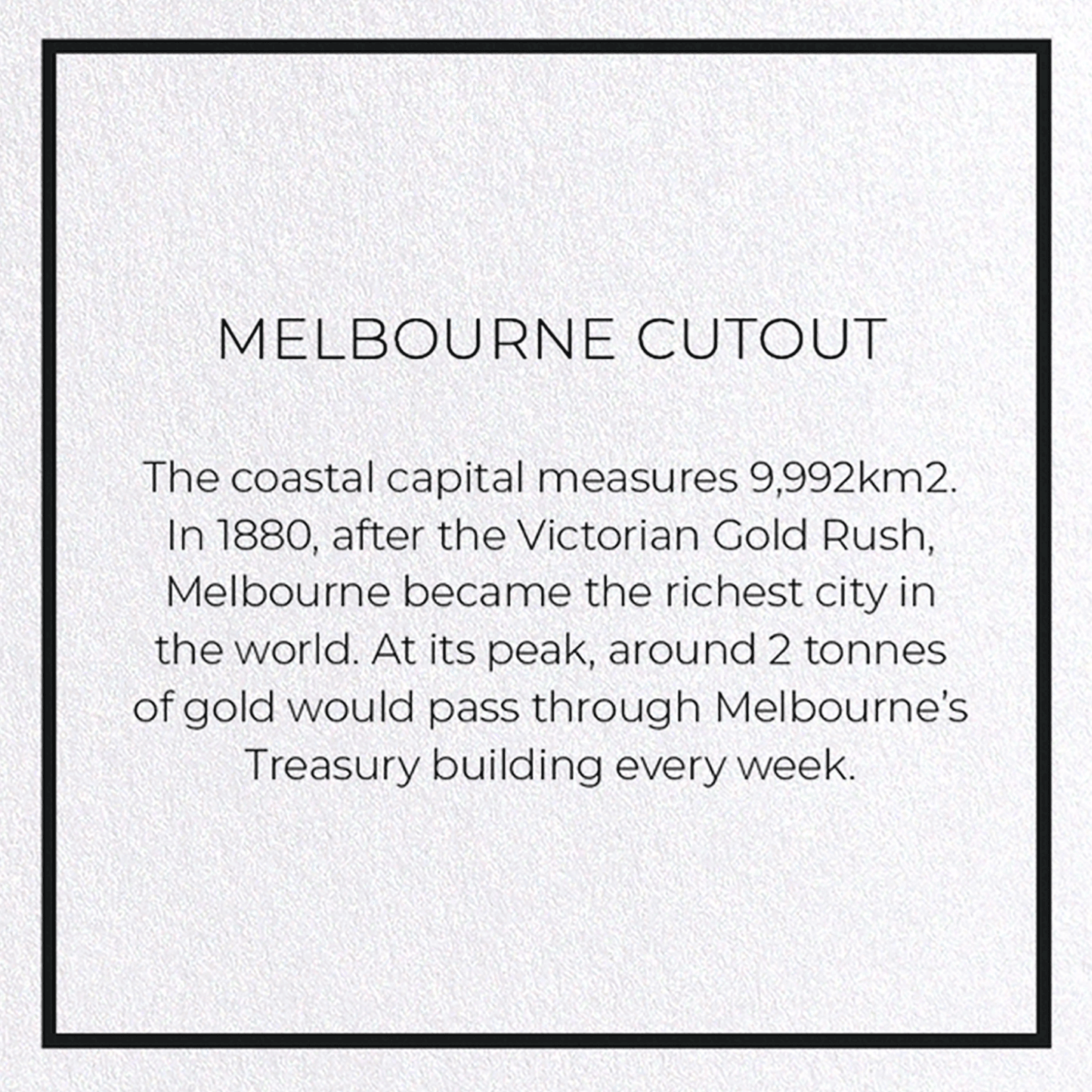 MELBOURNE CUTOUT: Map Cutout Greeting Card
