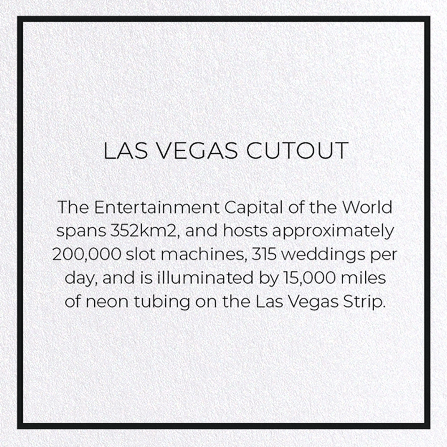 LAS VEGAS CUTOUT: 8xCards