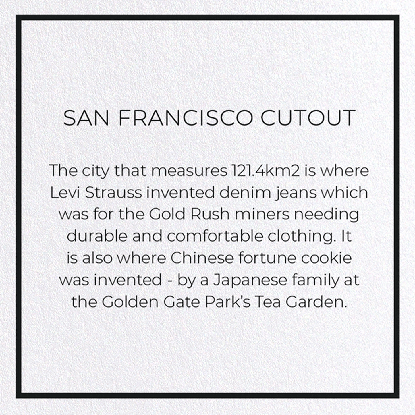 SAN FRANCISCO CUTOUT: Map Cutout Greeting Card