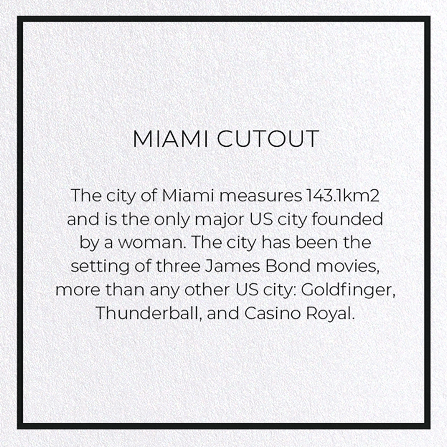 MIAMI CUTOUT: 8xCards