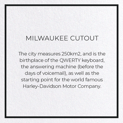MILWAUKEE CUTOUT: 8xCards
