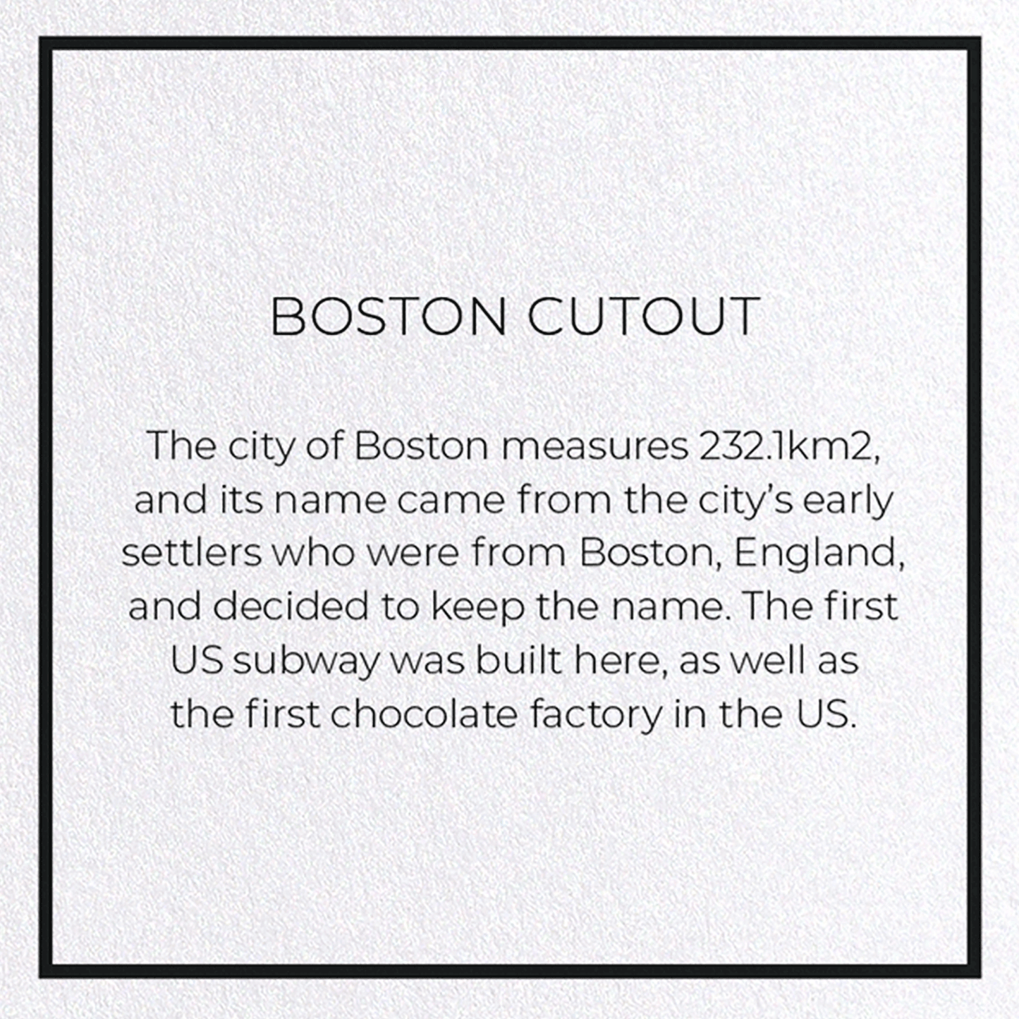 BOSTON CUTOUT: 8xCards