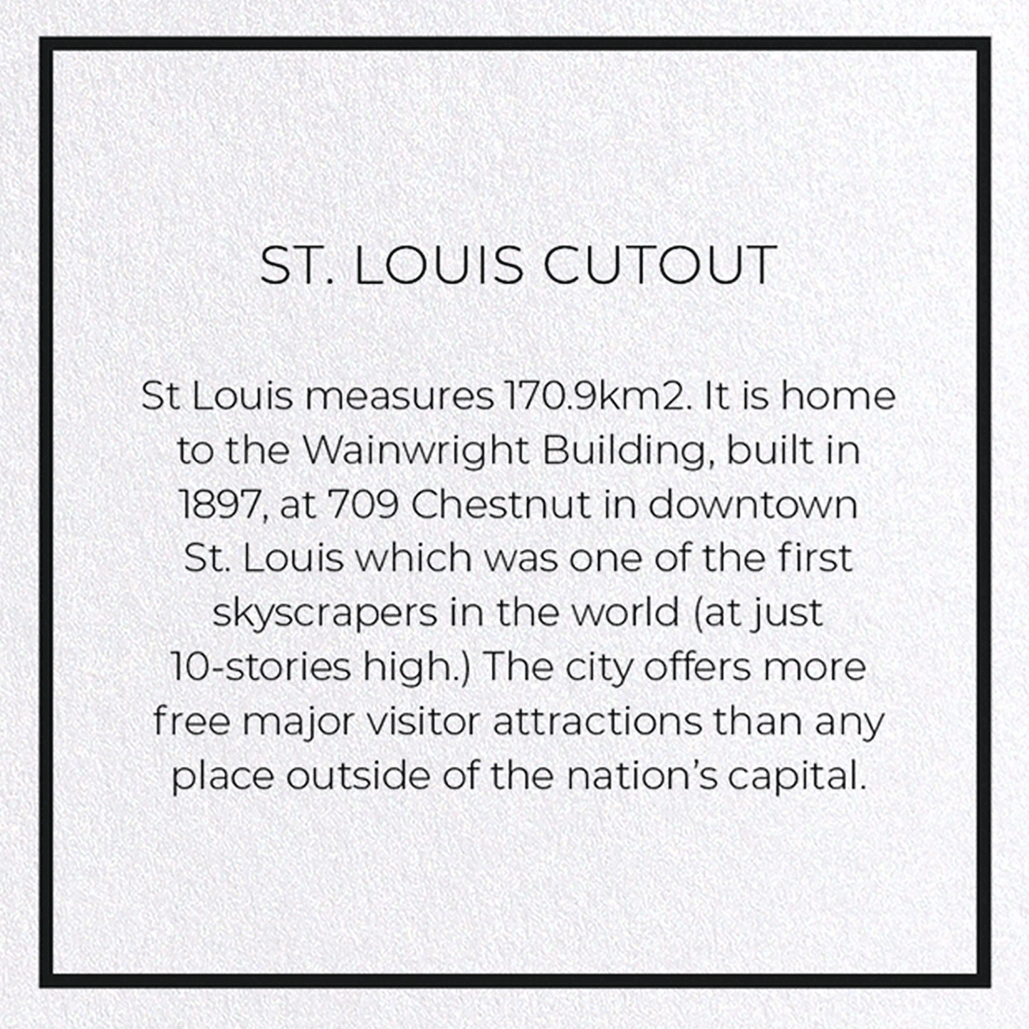 ST. LOUIS CUTOUT: 8xCards