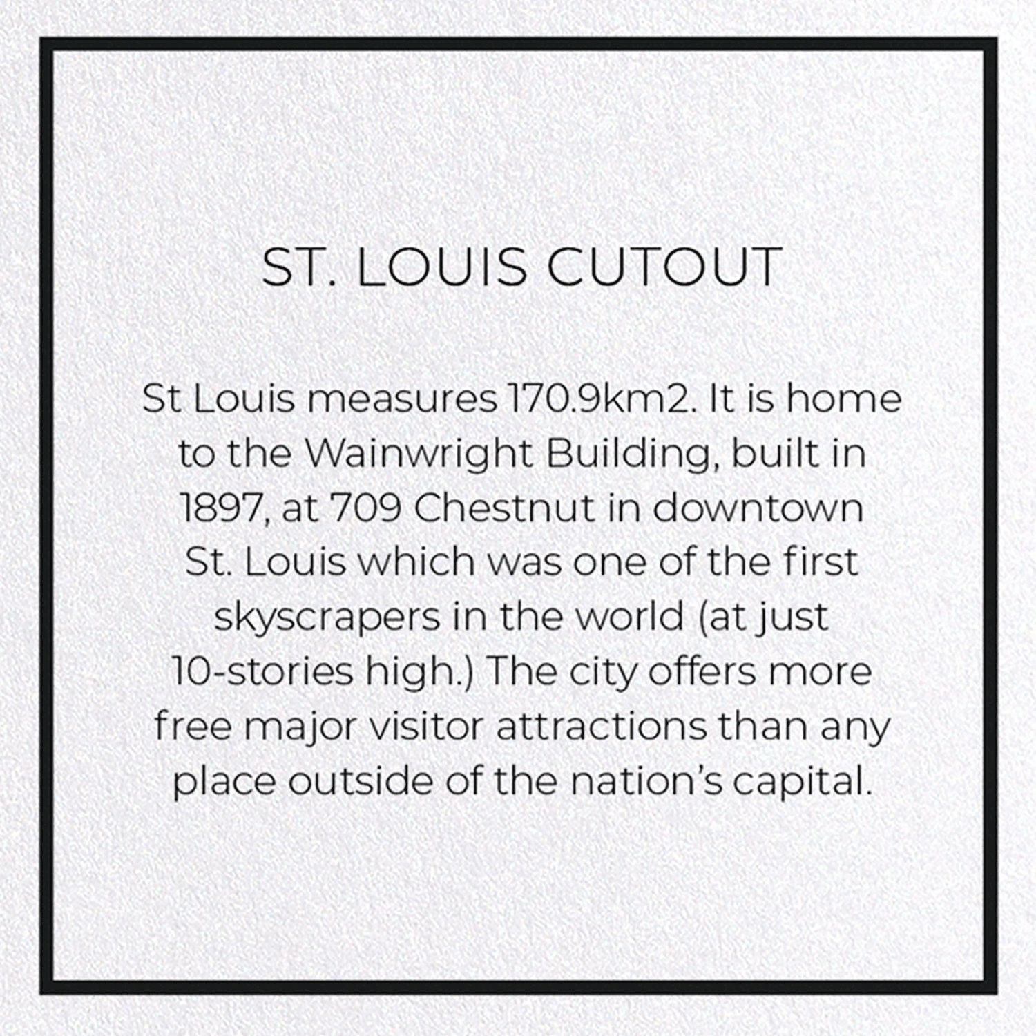 ST. LOUIS CUTOUT: 8xCards