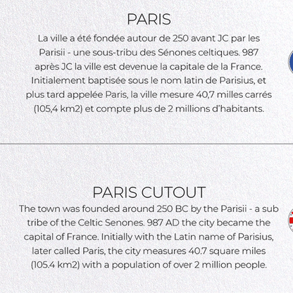 PARIS CUTOUT: Map Cutout Greeting Card