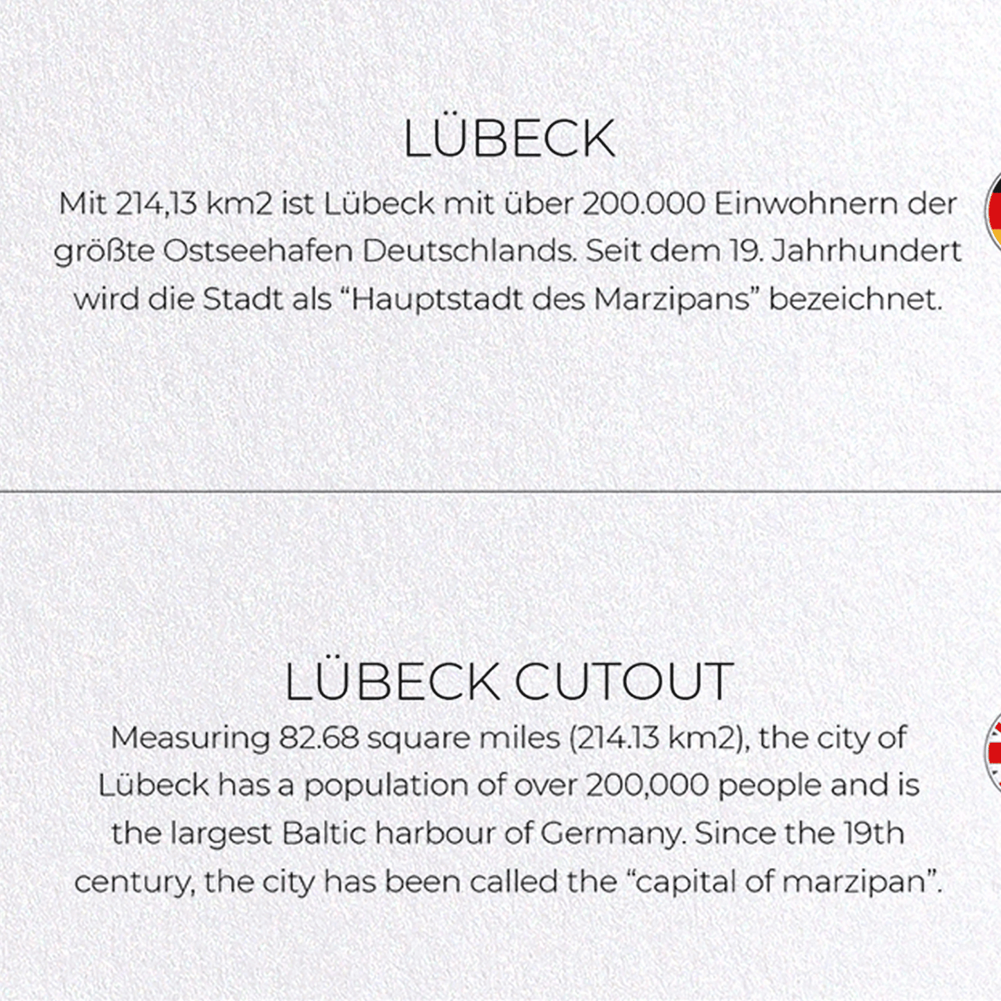 LÜBECK CUTOUT: Map Cutout Greeting Card