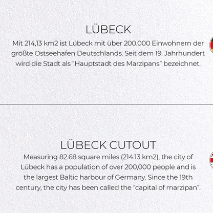 LÜBECK CUTOUT: Map Cutout Greeting Card