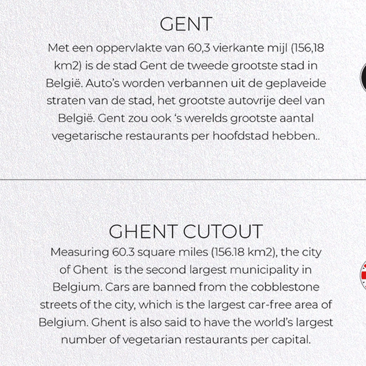 GHENT CUTOUT: Map Cutout Greeting Card