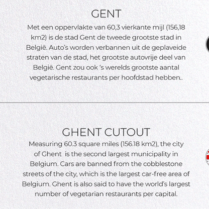 GHENT CUTOUT: Map Cutout Greeting Card