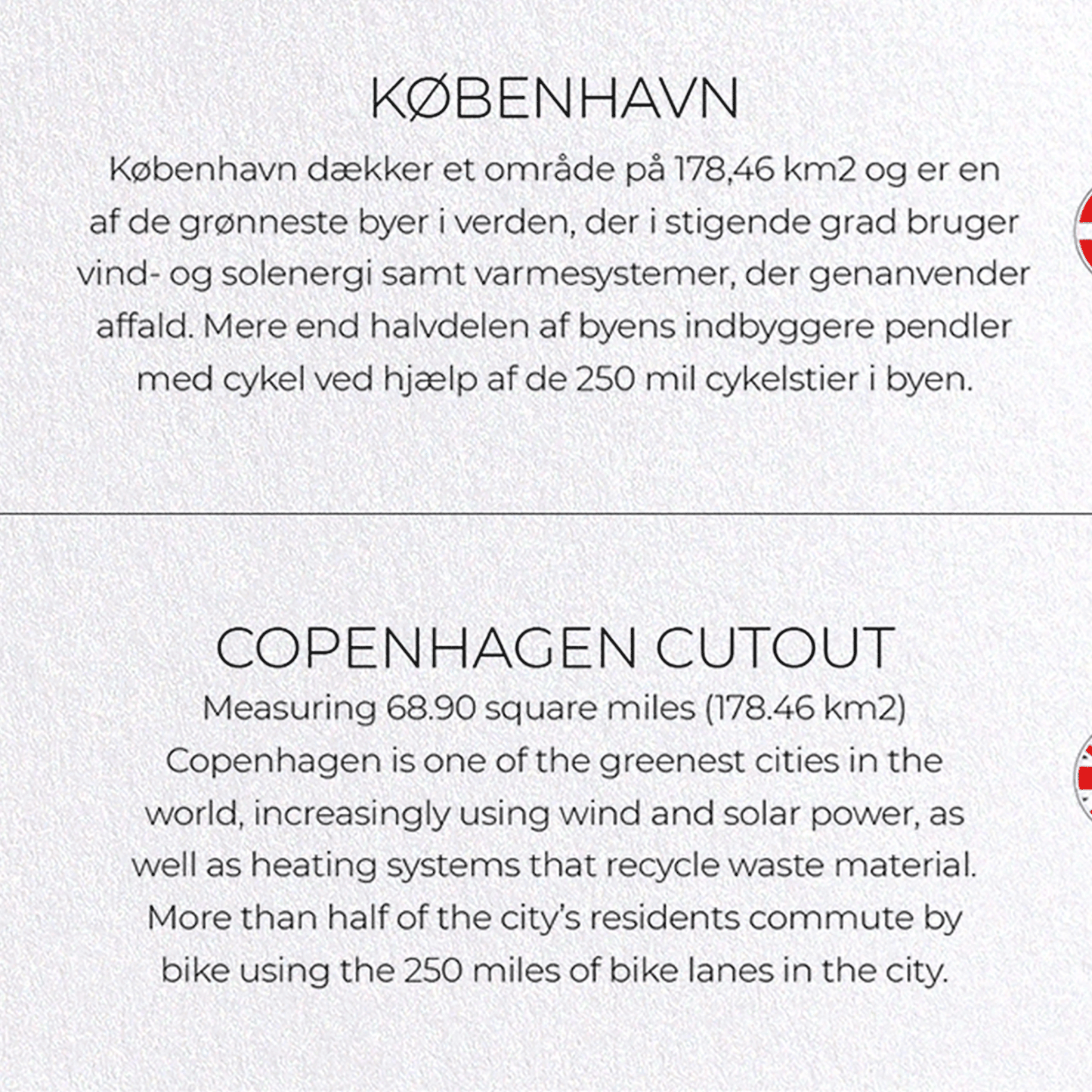 COPENHAGEN CUTOUT: Map Cutout Greeting Card