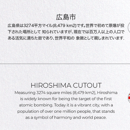 HIROSHIMA CUTOUT: Map Cutout Greeting Card