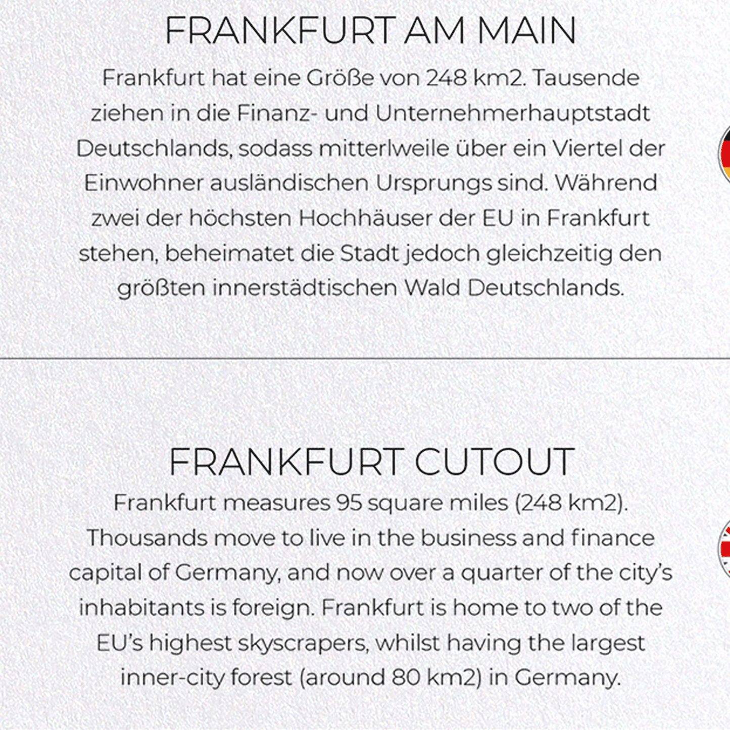 FRANKFURT CUTOUT: Map Cutout Greeting Card