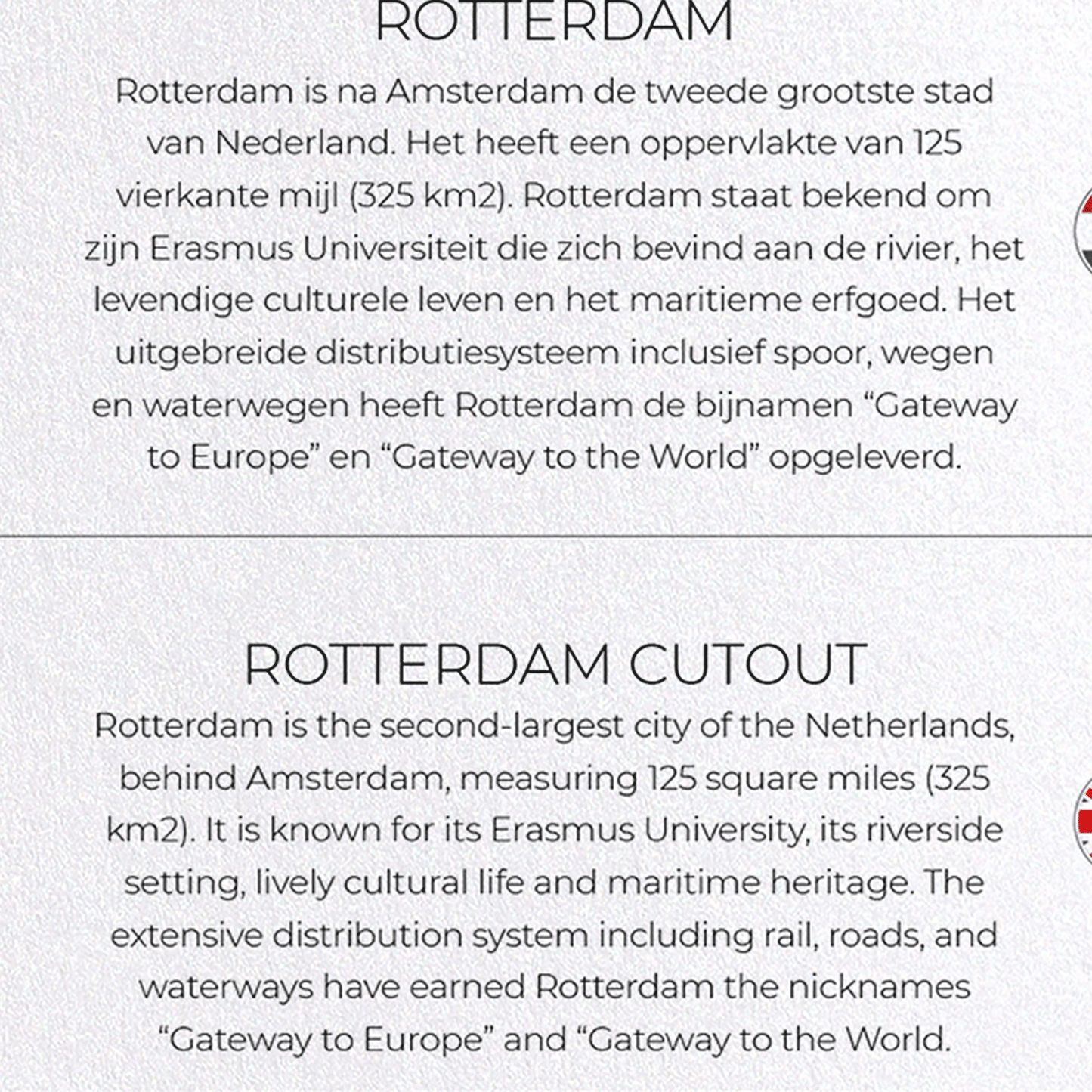 ROTTERDAM CUTOUT: Map Cutout Greeting Card