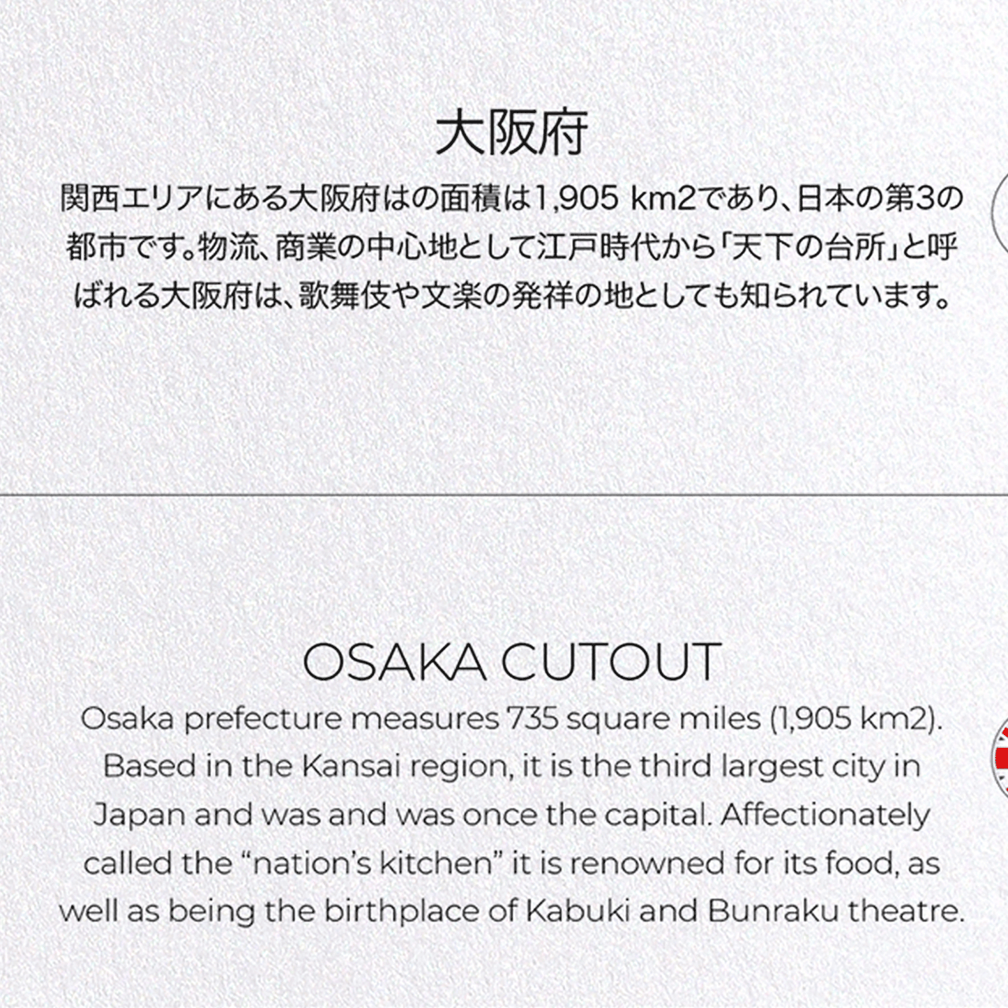 OSAKA CUTOUT: Map Cutout Greeting Card