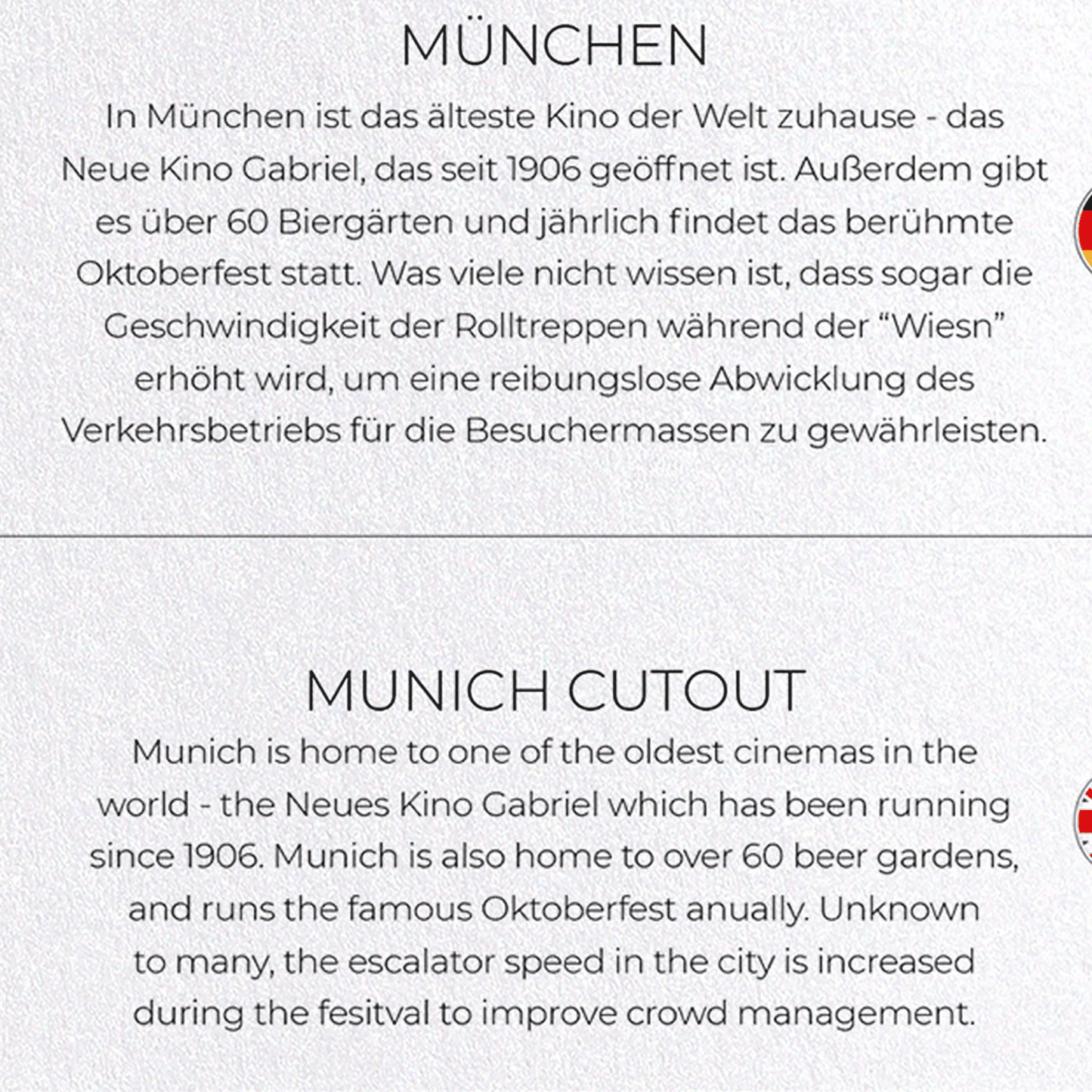 MUNICH CUTOUT: Map Cutout Greeting Card