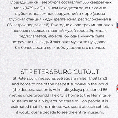 ST PETERSBURG CUTOUT: Map Cutout Greeting Card