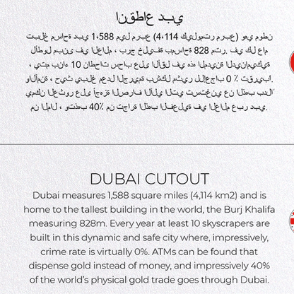 DUBAI CUTOUT: Map Cutout Greeting Card