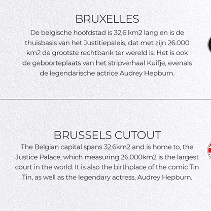 BRUSSELS CUTOUT: Map Cutout Greeting Card