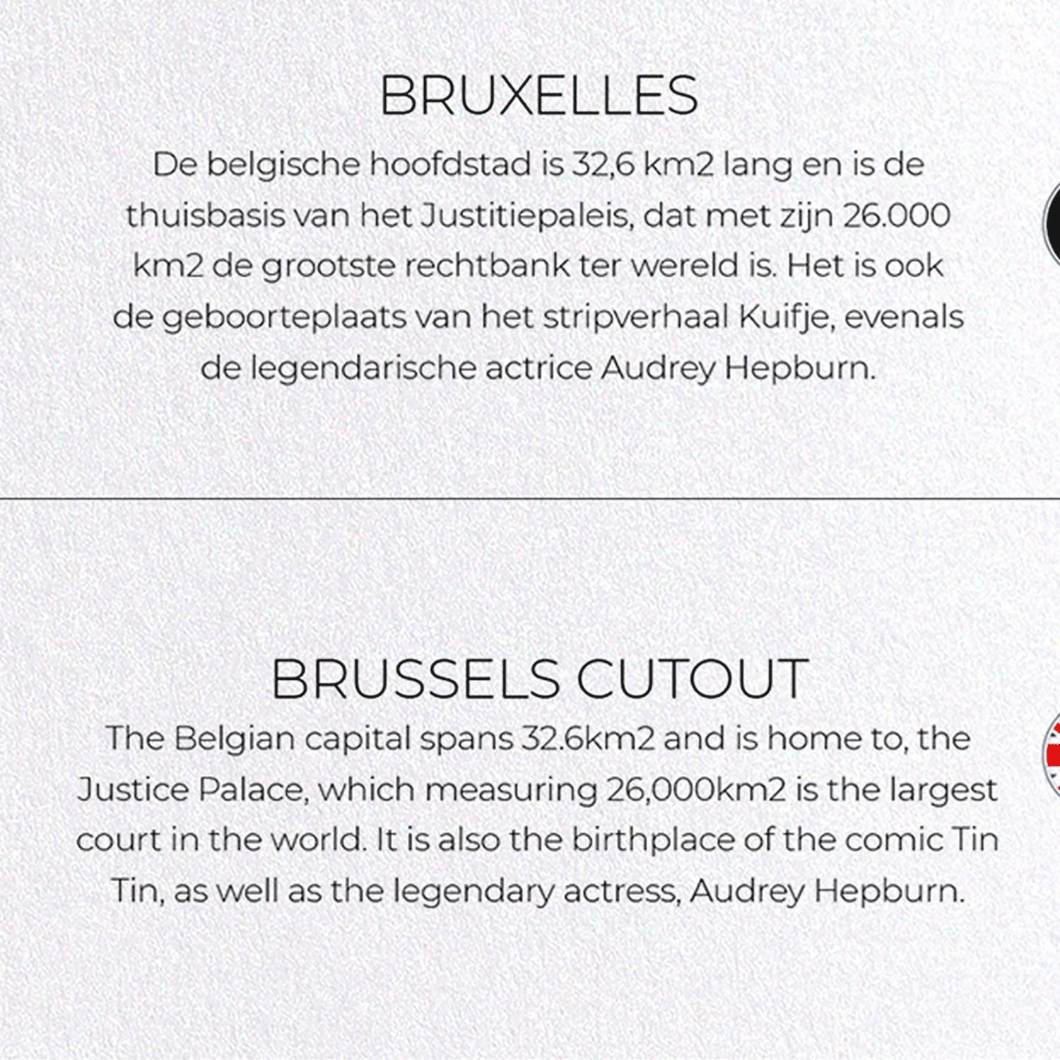 BRUSSELS CUTOUT: Map Cutout Greeting Card