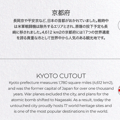 KYOTO CUTOUT: Map Cutout Greeting Card