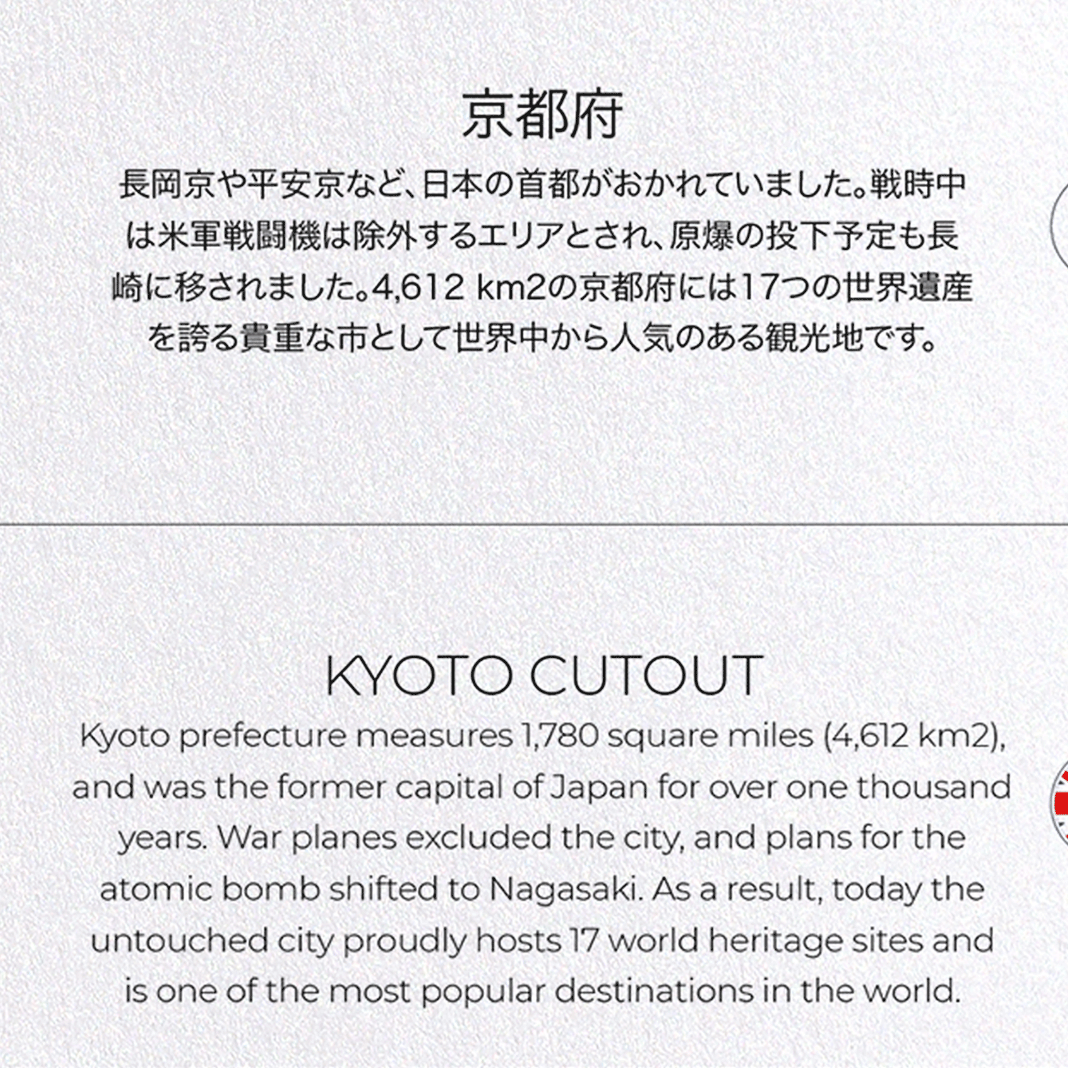 KYOTO CUTOUT: Map Cutout Greeting Card