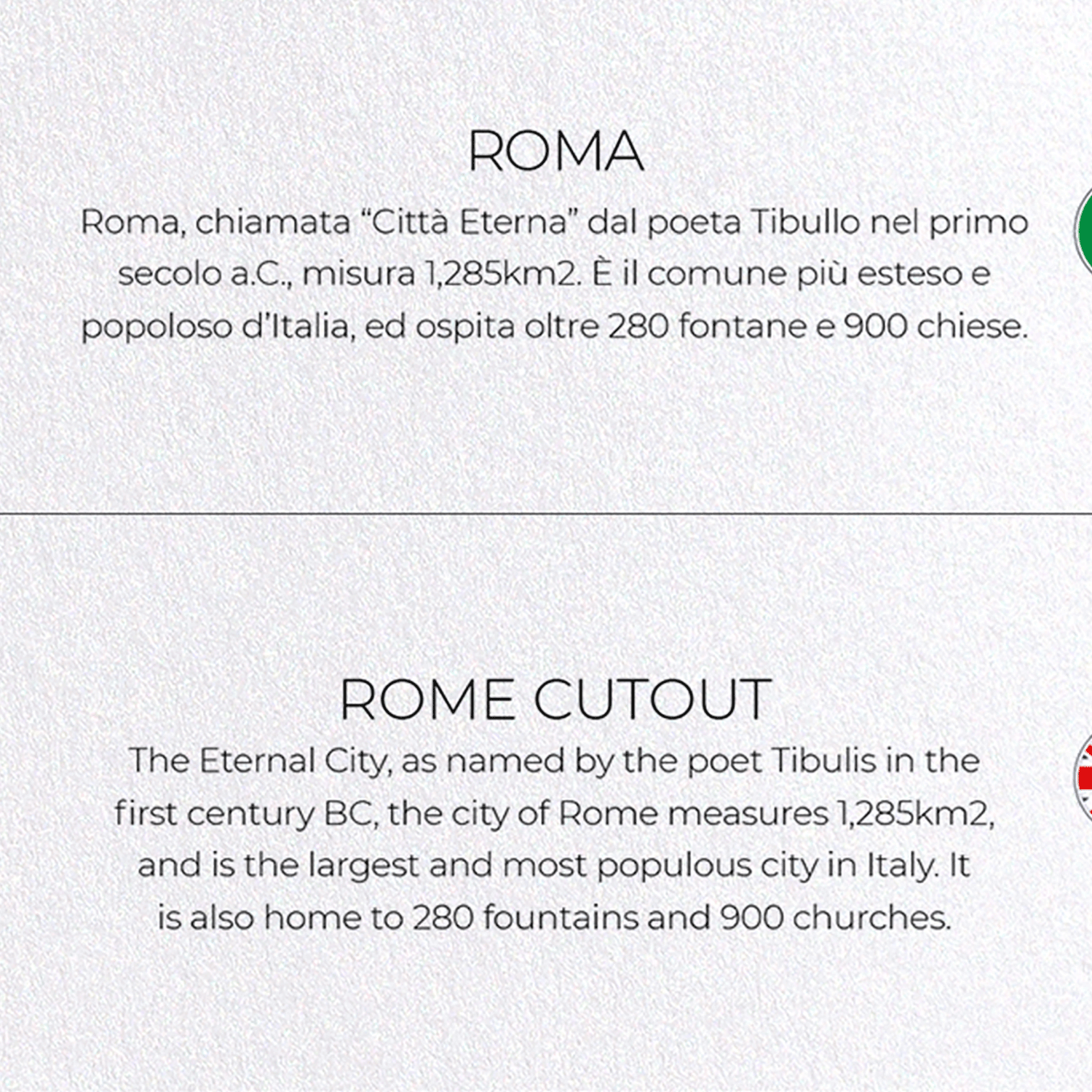 ROME CUTOUT: Map Cutout Greeting Card