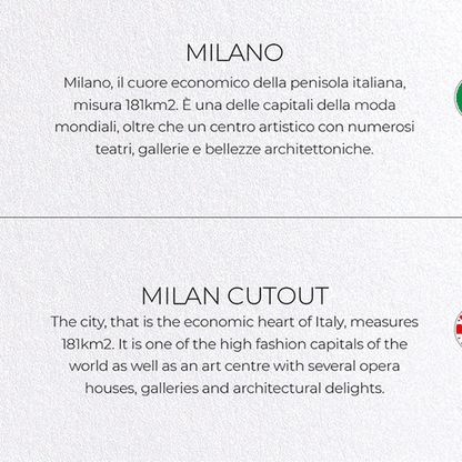 MILAN CUTOUT: Map Cutout Greeting Card