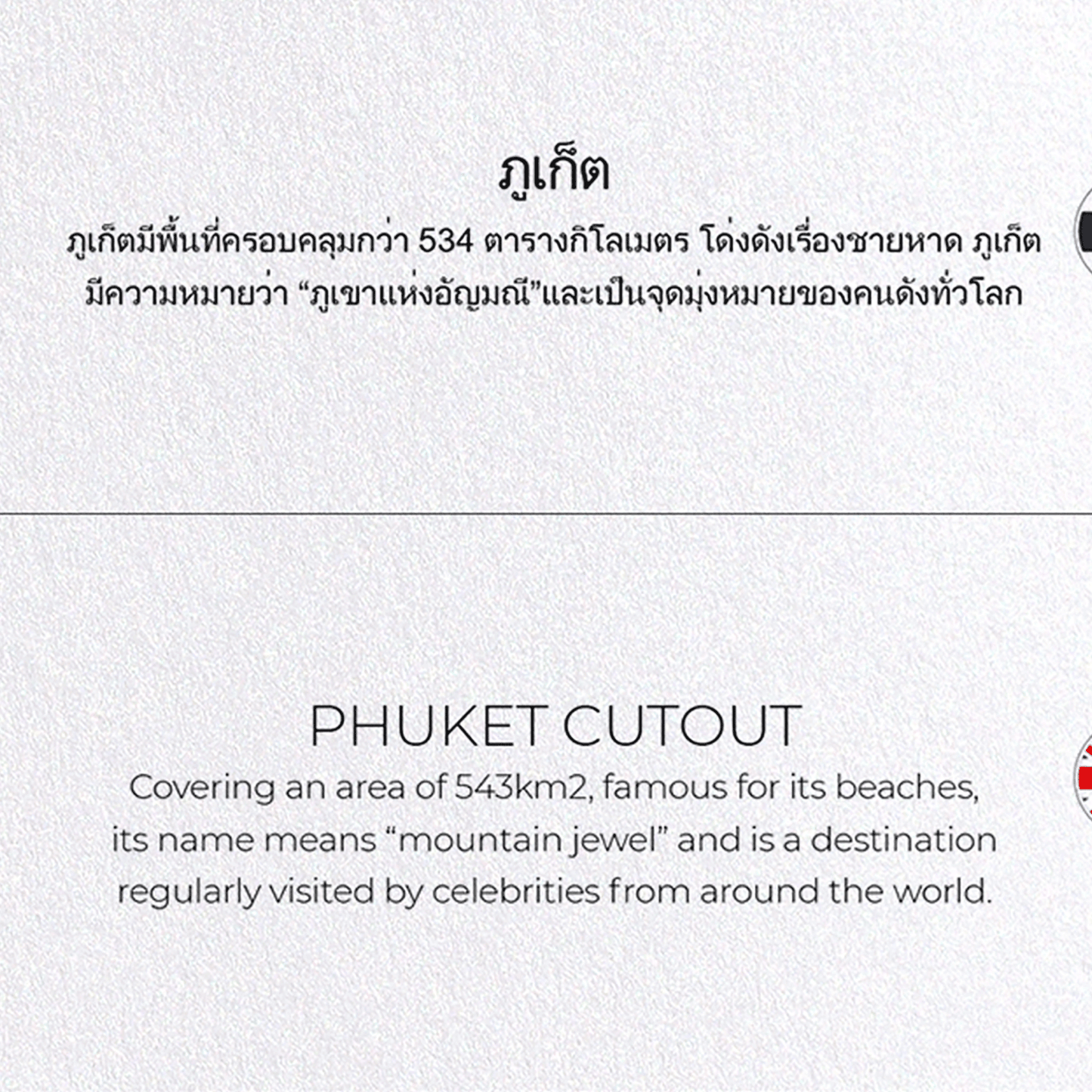 PHUKET CUTOUT: Map Cutout Greeting Card
