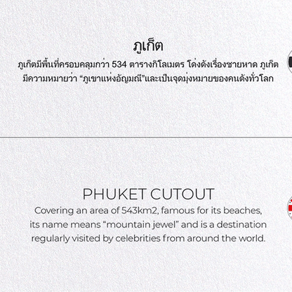 PHUKET CUTOUT: Map Cutout Greeting Card