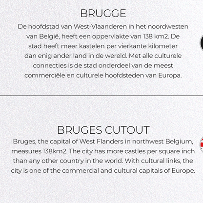 BRUGES CUTOUT: Map Cutout Greeting Card