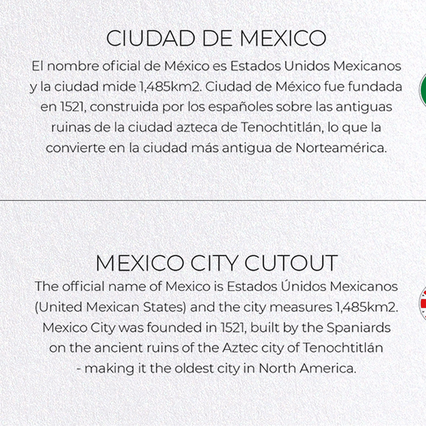 MEXICO CITY CUTOUT: Map Cutout Greeting Card