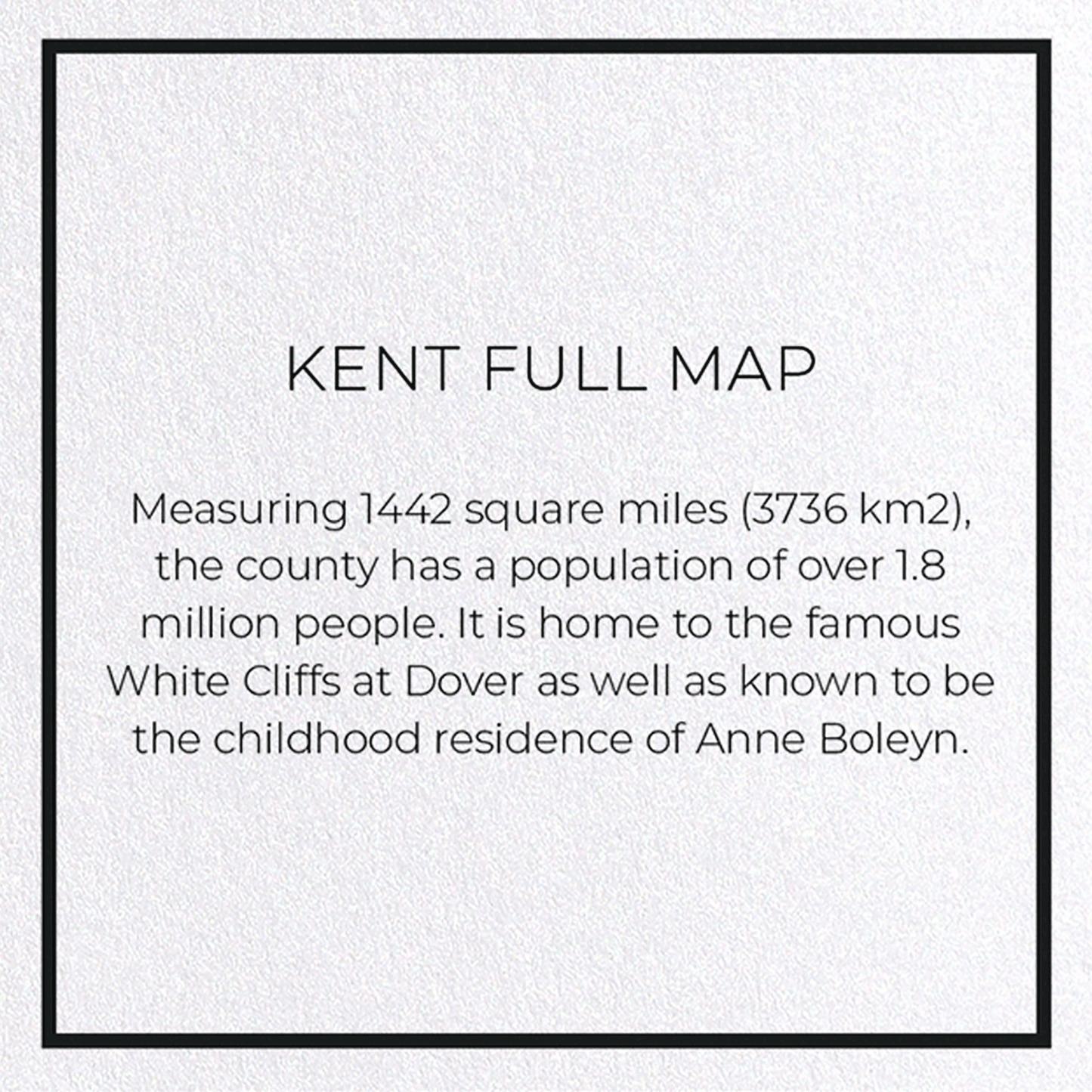KENT FULL MAP: Map Full Greeting Card