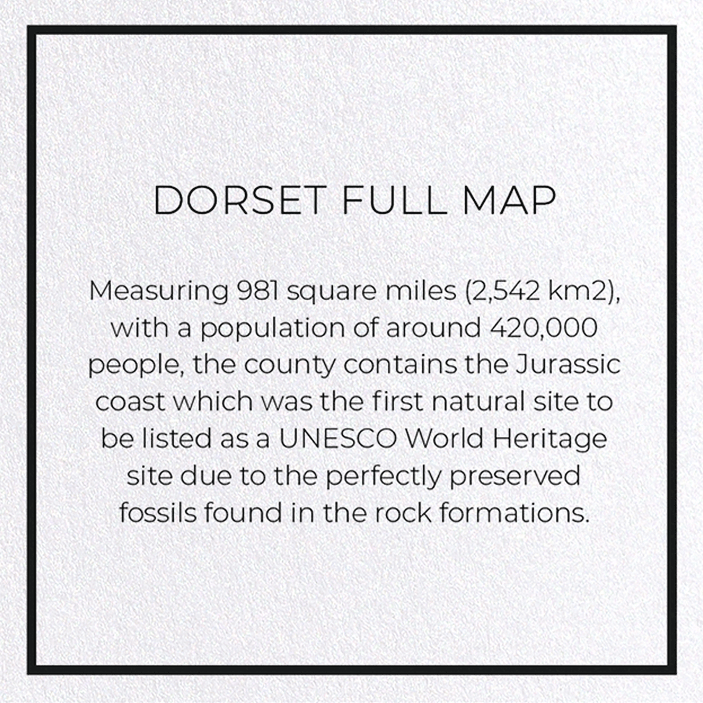 DORSET FULL MAP: Map Full Greeting Card