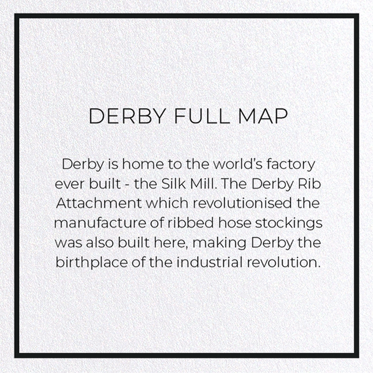 DERBY FULL MAP: Map Full Greeting Card