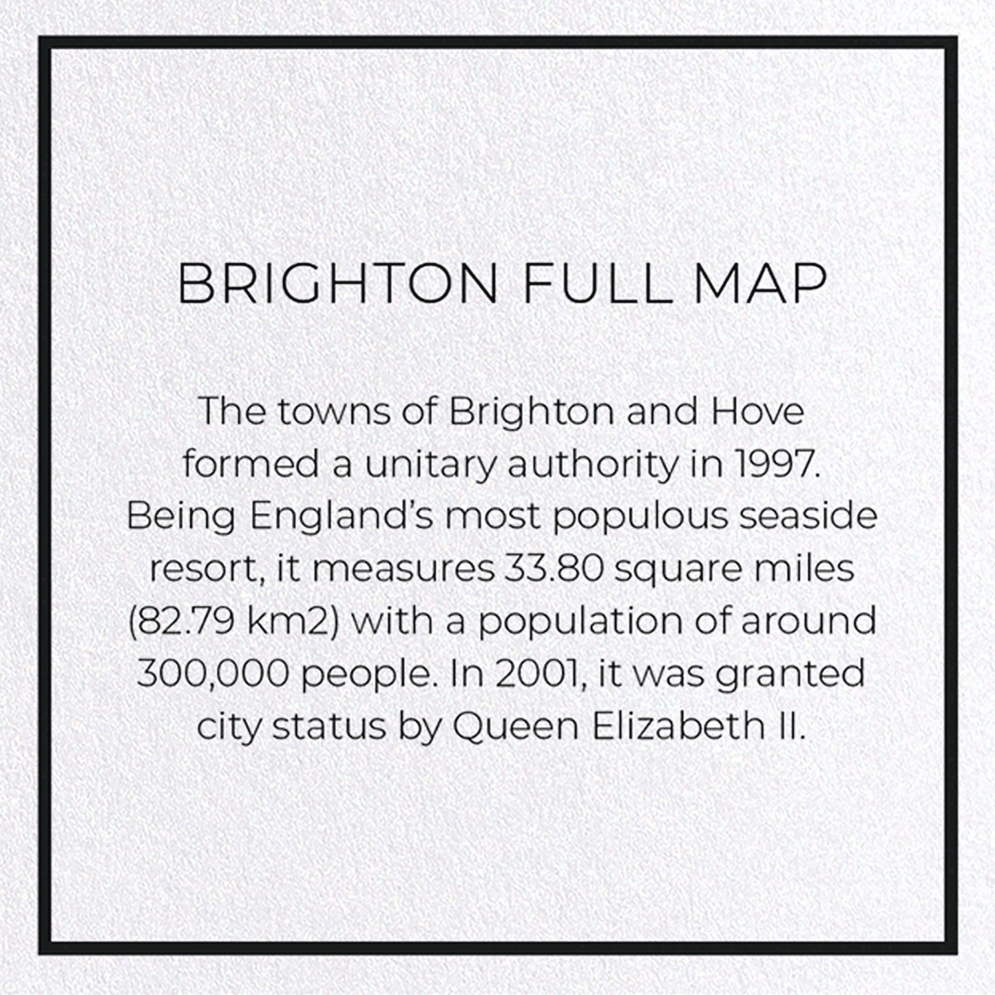 BRIGHTON FULL MAP: Map Full Greeting Card