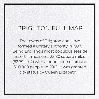 BRIGHTON FULL MAP: Map Full Greeting Card