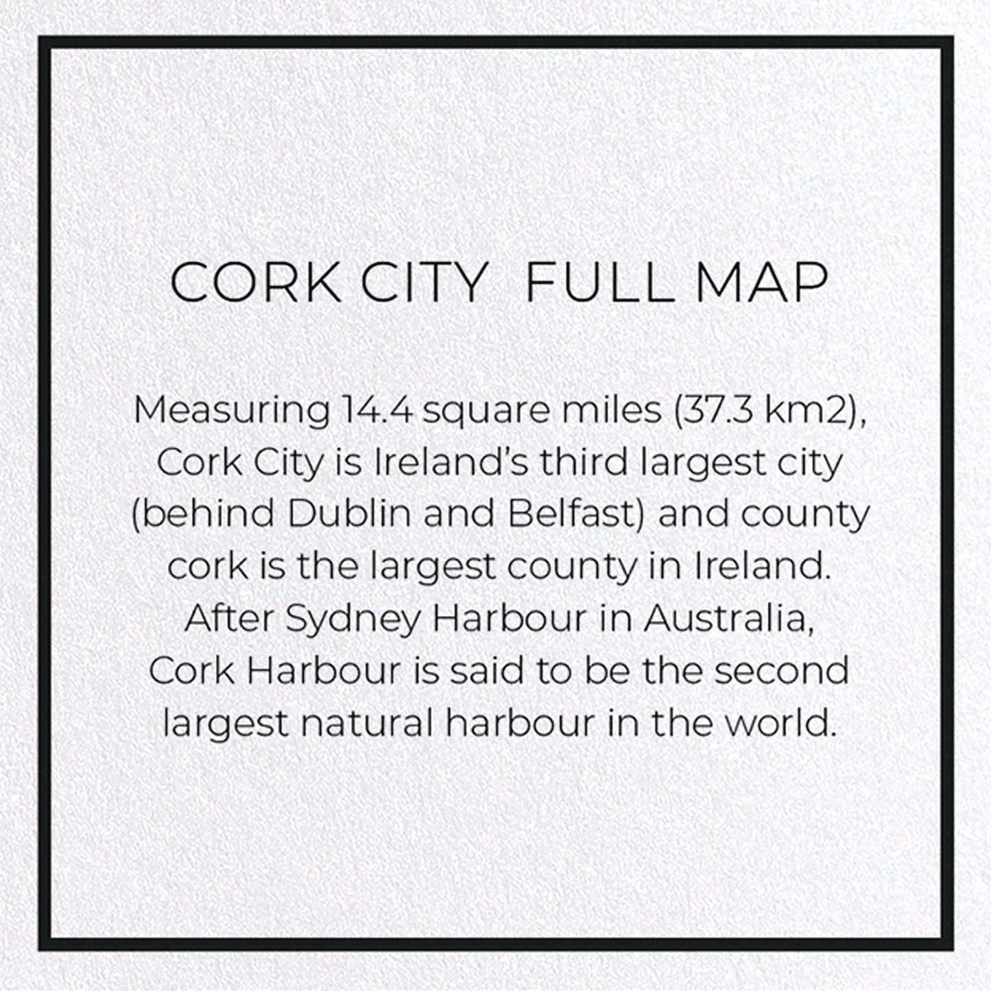 CORK CITY  FULL MAP: Map Full Greeting Card
